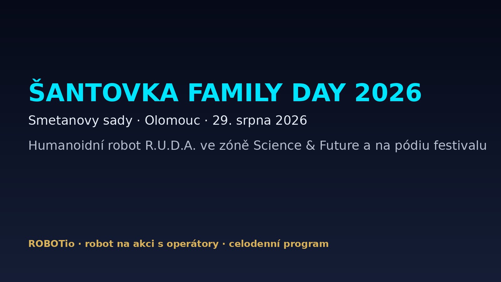 Šantovka Family Day 2026 — el humanoide como principal atracción del festival familiar en Olomouc
